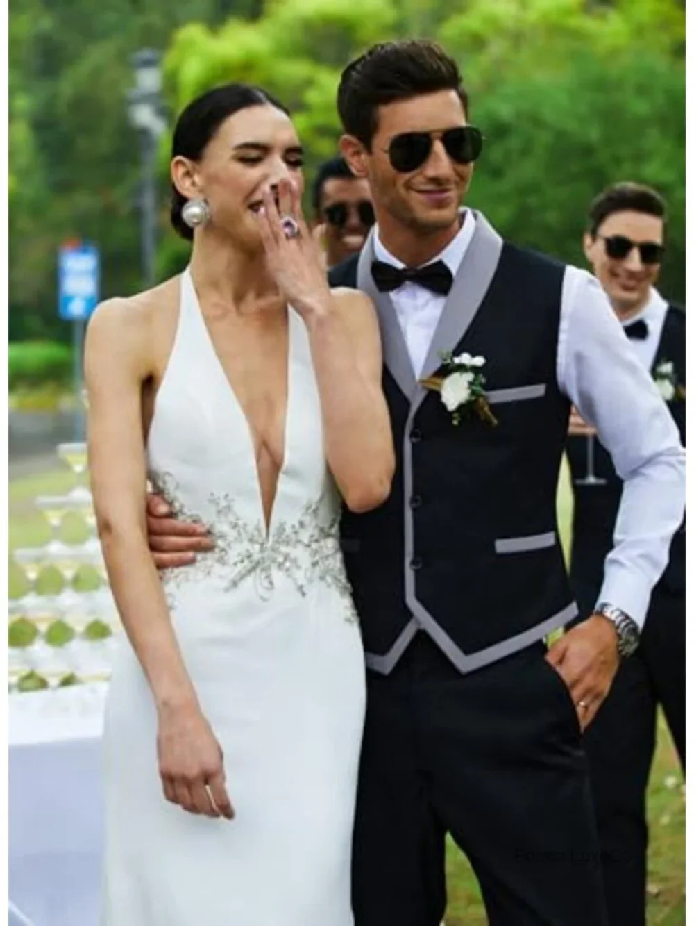 Men's Slim Fit Suit Vest, Shawl Collar Formal Business Dress Waistcoat, Wedding